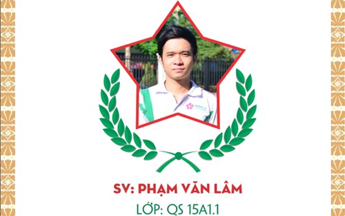 Chúc mừng sinh viên Phạm Văn Lâm - Lớp QS15A1.1